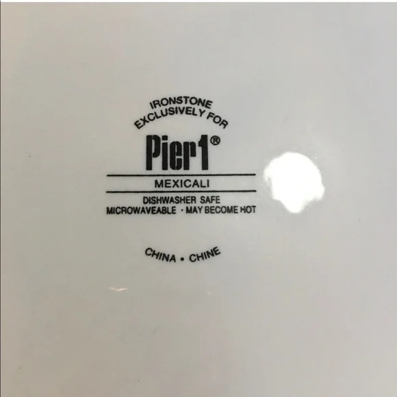 Pier 1 Mexicali Print Dinner Plate - Picture 4 of 4